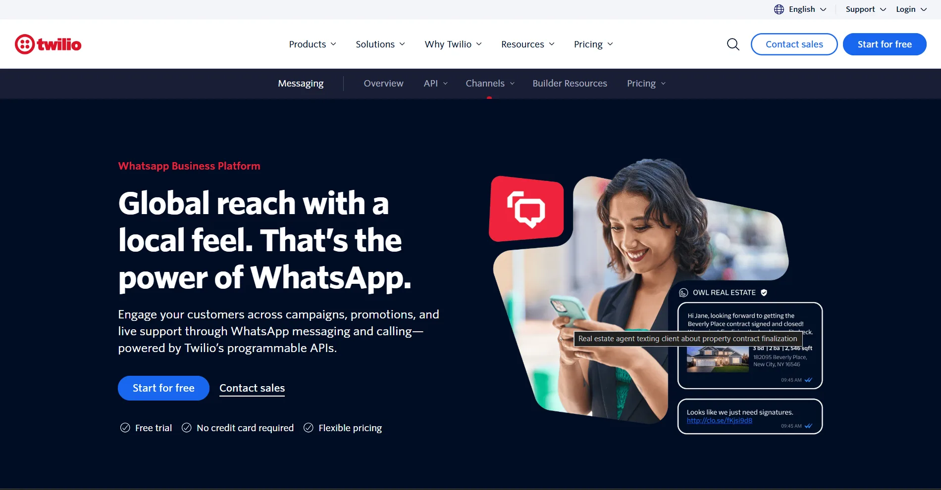 Twilio WhatsApp API developer platform