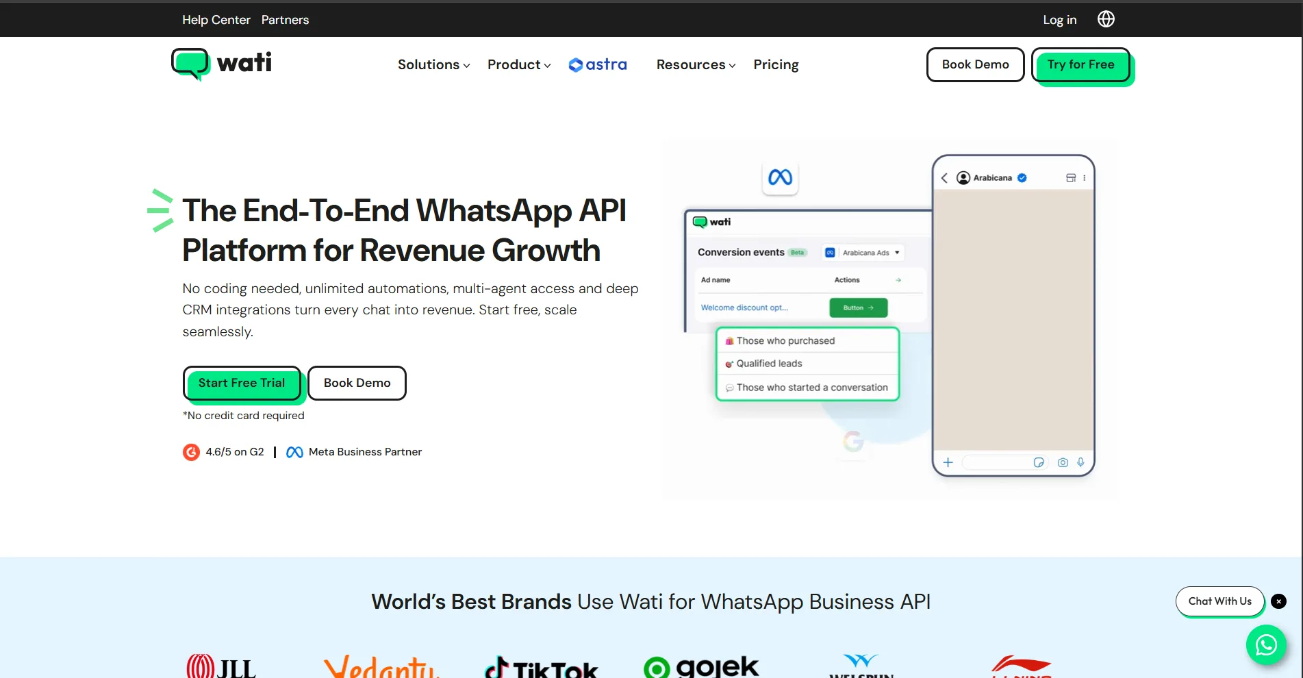 Wati WhatsApp API provider dashboard